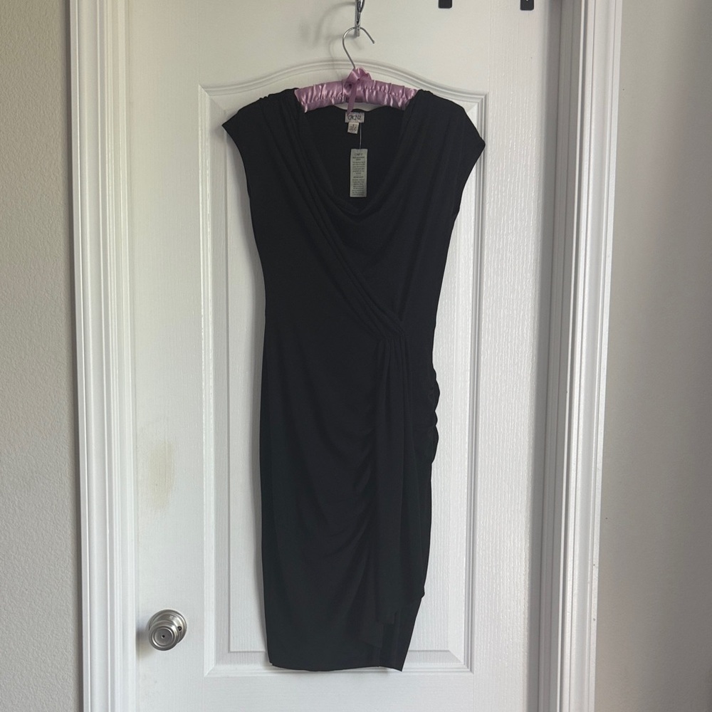 Vintage Cache Black Midi Dress